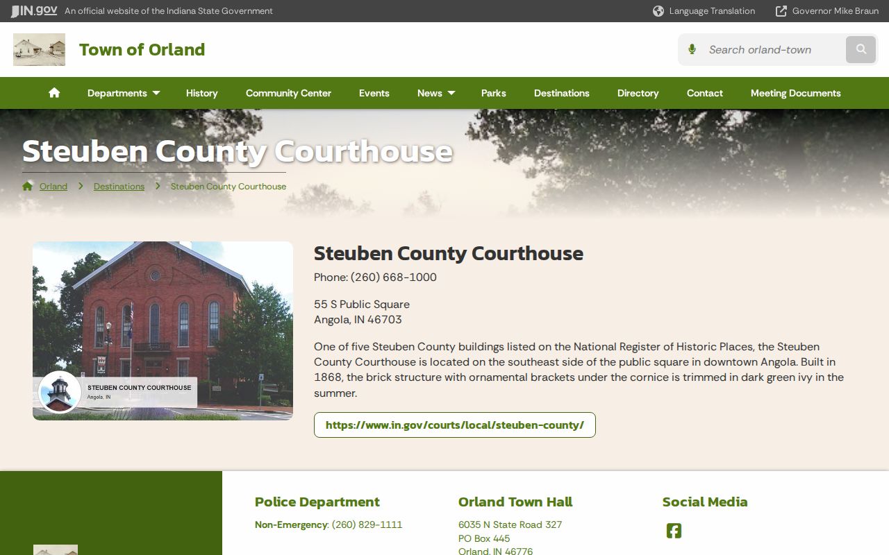 Historic Steuben County Courthouse at 55 South Public Square